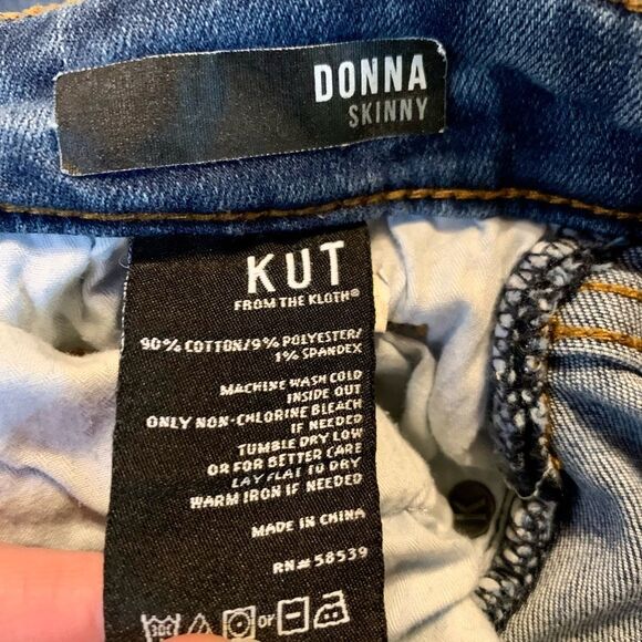 Kut from the Kloth Donna Skinny Medium Wash Size 0 - Picture 9 of 12
